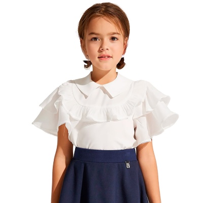 Блузка школьная для девочки Deloras С64287S молочная 1